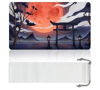 Wyrmspire Blood Moon Torii Gate (Bords Cousus) - Tapis de Jeu MTG - Compatible avec Le Tapis de Jeu Magic The Gathering - Accessoires Haut de Gamme pour TCG et MTG
