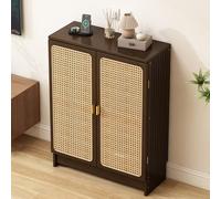 WYRNOBRX Boîte De Rangement Routeur WiFi Armoire Routeur Cache Box WiFi Rangement Box Internet Armoire Routeur Sol avec 2 Portes pour Gestion des Câbles pour Salon Chambre,Marron,L20*H31*W10