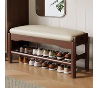 WYRNOBRX Petit Meuble Chaussures Meuble De Rangement Moderne Meuble D'entrée Banc À Chaussure avec Accoudoirs pour Max. 12 Paires Dressing Rangement Chaussure,Brown/b,L60*H40*W30