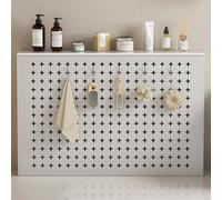 WYRNOBRX Radiator Cover Blanc Armoire Cache Radiateur Motif Nid d'abeille Cache Chauffage Haut MDF Laqué Blanc L50/60/70/80/90 Cm Peut Placer des Décorations Salon Chambre Couloir,Blanc,L20*H24*W6