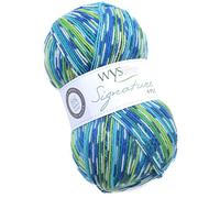 WYS Bluefaced Leicester Wool / Sock Wool self pattern with Signature 4ply Sock Yarn 100g | 851 Peacock Blue Faced Leicester Wool by West Yorkshire Spinners Signature 4ply