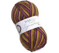 WYS Pelote de laine pour chaussettes avec Bluefaced Leicester « Signature 4ply » Cocktail Range sock yarn 811 - passion fruit cooler, 100 g de laine pour chaussettes avec motif Leicester wool