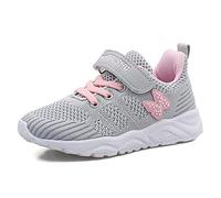 WYSFLY Baskets bébé Filles Baskets pour Toute-Petite Fille Petits Enfants premières Chaussures de Marche Respirant léger Chaussures décontractées Gris 24