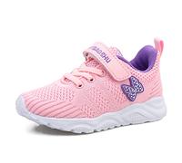 WYSFLY Baskets bébé Filles Baskets pour Toute-Petite Fille Petits Enfants premières Chaussures de Marche Respirant léger Chaussures décontractées Rose 37