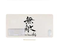 WYSTEN Tapis de Souris Gaming Superhero Anime Fan, Tapis de Bureau en Cuir pour Clavier et Souris, pour Le Streaming et Le Gaming compétitif, Souris(White,90cm*40cm)
