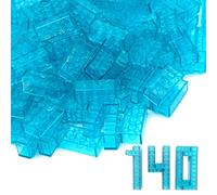 WYSWYG 140 Pièces de Construction, Compatible, Idéal pour Enfants et Fans de MOC ，Idéal comme Cadeau pour Enfants ，Transparent Bleu