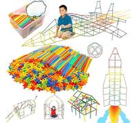 WYSWYG Construction Toys Building Blocks 800 Pieces - Jouets de Construction créatifs pour garçons et Filles, Jouets éducatifs STEM pour Les âges de 3 4 5 6 7 8 et Plus