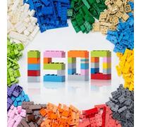 WYSWYG Lot de 1500 briques de construction classiques pour enfants, blocs multicolores, compatibles avec les blocs de construction de construction, briques de construction ABS, jouet éducatif pour