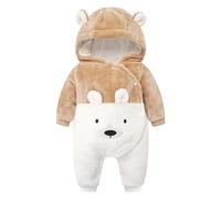 WYTbaby Combinaison Bebe Hiver Polaire Combinaison Pilote Bébé à Capuche, Manches Longues Ours Combinaison de Neige