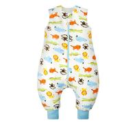 WYTbaby Gigoteuse avec pieds, 1.0 Tog, 100 % coton, avec jambes, pour toute l'année, pour garçons et filles, 70 cm, taille du bébé 65 à 80 cm