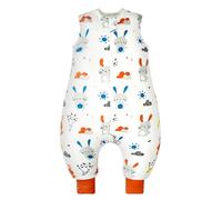 WYTbaby Gigoteuse avec pieds, 1.0 Tog, 100 % coton, avec jambes, pour toutes les saisons, unisexe, 80 cm, taille enfant 80 à 90 cm