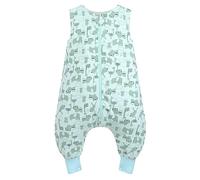 WYTbaby Gigoteuse pieds, 1.0 Tog, 100 % coton, douce, toutes saisons, sans manches, sommeil, chaleur, garçons filles, 80 cm