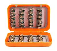 Wytino Pêche Truite Mouches, 40pcs Lifelike Pêche Mouches Truite Mouches Leurres Crochets Mouche De Pêche Kit Boîte(#4)