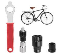 WYTNB 4 Ensemble D'outils de Pédalier, Réparation de Vélo Démonte Pédalier avec Une clé à molette, Demonte Pedalier Velo Trousse de Réparation pour Le Démontage des Manivelles de Bicyclettes