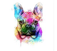 WYTTT Puzzle Adulte 1000 Pièces Puzzle Adulte Puzzle en Bois Puzzle Classique en Classique 3D Un Animal Bouledogue Coloré DIY Cadeaux De Noël Décor À La Maison,75X50Cm