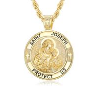 WYUESGU Médailles patron Saint en or 14 carats