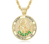 WYUESGU Médailles patron Saint en or 14 carats