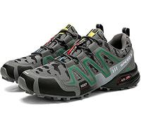 WYUKN Chaussures de Cyclisme, imperméables Hommes VTT Chaussures de Cyclisme Chaussures de Moto décontracté vélo de Route Baskets Chaussures de Course antidérapantes,Grey-45EU