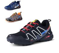 WYUKN Chaussures de Cyclisme VTT, Chaussures de Moto pour Hommes, Tissu Oxford, Chaussures de vélo imperméables, Baskets de randonnée en Plein air, Hiver,blackcolor-46EU
