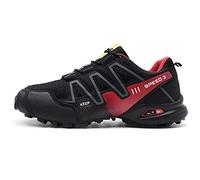 WYUKN Chaussures de VTT Homme,Chaussures de Cyclisme sur Route pour Hommes antidérapants pour Le Cyclismer, Respirantes et Confortables,Black4-40EU