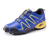 WYUKN Chaussures de VTT Homme, Chaussures de Cyclisme sur Route pour Hommes, Bleu, 44 EU