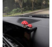 Wyuoot Mini décorations de voiture en forme de champignon pour femme - En résine peinte à la main - Lapin et champignon - Figurine inspirée de la thérapie forestière - Décoration de voiture