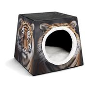 WYUSPGK Capsule Nid pour animal domestique élégant et confortable - Design capsule pour petits animaux de compagnie, imprimé tigre - Nid confortable pour animal domestique portable