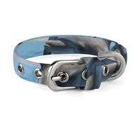 WYUSPGK Colliers mignons pour chat, deux dauphins imprimés, colliers pour chien, adaptés pour les chiens de petite et moyenne taille