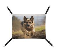 WYUSPGK Cozy Hamac pour animal domestique, imprimé berger allemand, hamac respirant pour animal domestique, lit en toile pour chats et petits chiens, réglable, portable et facile à nettoyer
