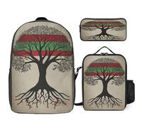 WYUSPGK Ensemble de sacs à dos mignons avec petit sac à dos, sac à dos 3 en 1, motif drapeau palestinien, arbre de vie, drapeau palestinien, taille unique, Drapeau Palestinien Arbre de Vie, Taille