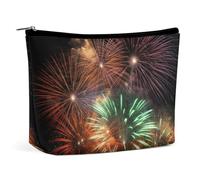 WYUSPGK Pochette de maquillage, magnifique feu d'artifice imprimé sac cosmétique portable sac de maquillage sac de maquillage organisateur cosmétique sac à fermeture éclair sac de maquillage, style,