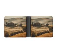 WYUSPGK Portefeuille en cuir pour homme, vue du paysage typique de la Toscane, adapté pour un usage quotidien, vue du paysage typique de la Toscane, taille unique, Vue du paysage typique de la