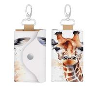 WYUSPGK Sac à clés en cuir, élégant animal aquarelle girafe imprimé chic porte-clés porte-clés tous les jours portefeuille multifonction sac à clés pratique, style, taille unique, Style :, Taille