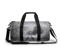 WYUSPGK Sac de sport de voyage, sac de sport avec compartiment à chaussures, 45 cm/22,9 cm/22,9 cm, pistes de train enneigées, 45 cm/22,9 cm/22,9 cm, Trains enneigés, 17.7in/9in/9in