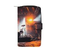 WYUSPGK XB0608021 Portefeuille en cuir pour homme, avec impression scène de concert de rock, pour un usage quotidien, 19,7 x 11 x 3,5 cm, XB0608021, Scène de concert rock, 19.7x11x3.5cm