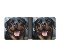 WYUSPGK XB0608021 Portefeuille en cuir pour homme avec tête de langue de Rottweiler et tête de langue de chiens Rottweiler, taille unique, Rottweiler Tête de langue pour chien, Taille unique
