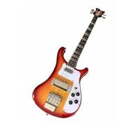 Wyvix Basse électrique 4 cordes série professionnelle - Corps en tilleul massif et touche palissandre avec micros passifs for rock métal(Brown)