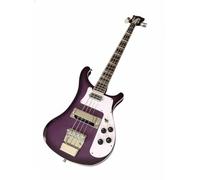 Wyvix Basse électrique 4 cordes série professionnelle - Corps en tilleul massif et touche palissandre avec micros passifs for rock métal(Purple)