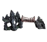 Wyvix Grottes et cachettes d'aquarium 2 pièces, Roches Lourdes réalistes for Aquarium, Grotte de Peau Reptile inerte cachette crevettes for décor d'angle(38)