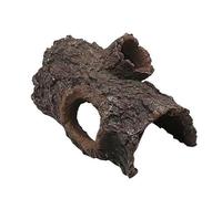 Wyvix Grottes et cachettes d'aquarium 2 pièces, Roches réalistes for Aquarium, bûche de Tronc d'arbre, Grotte Peau Reptile inerte cachette crevettes for décor d'angle, 21x14.5x13cm