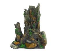 Wyvix Grottes et cachettes d'aquarium, Roches réalistes for Aquarium, bûche de Tronc d'arbre, Grotte Peau Reptile inerte cachette crevettes for décoration d'angle(Q)