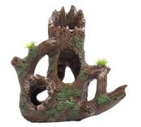 Wyvix Grottes et cachettes d'aquarium, Roches réalistes for Aquarium, bûche de Tronc d'arbre, Grotte Peau Reptile inerte cachette crevettes for décoration d'angle(P)