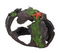 Wyvix Grottes et cachettes d'aquarium, Roches réalistes for Aquarium, bûche de Tronc d'arbre, Grotte Peau Reptile inerte cachette crevettes for décoration d'angle(M)