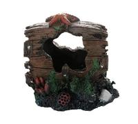 Wyvix Grottes et cachettes d'aquarium, Roches réalistes for Aquarium, bûche de Tronc d'arbre, Grotte Peau Reptile inerte cachette crevettes for décoration d'angle(F)
