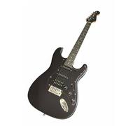 Wyvix Guitare électrique 39 pouces, taille standard, micros simple bobinage, corps en bois massif, vibrato, idéale for débutants(Matte Black)