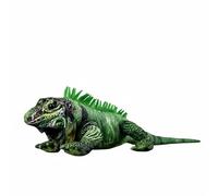 Wyvix Iguane Vert en Peluche réaliste - Lézard Reptile Douce avec épines et Queue rayée