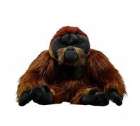 Wyvix Peluche Orang-outan Réaliste - 45 cm, Douce et Duveteuse, Singe Rouge en Peluche Poupée Assis à la Sensation Stable