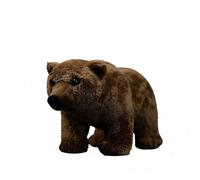 Wyvix Peluche Ours Brun réaliste - 34 cm, Peluche Grizzly Douce avec Bosse sur Les épaules et Rembourrage en Billes