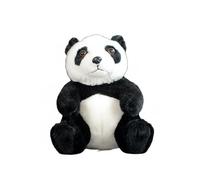 Wyvix Peluche Panda Réaliste - Ours en Assis de 16 cm, Rempli Billes for
