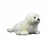 Wyvix Peluche réaliste bébé Phoque du Groenland - 33 cm, Peluche Blanche Douce remplie de Billes